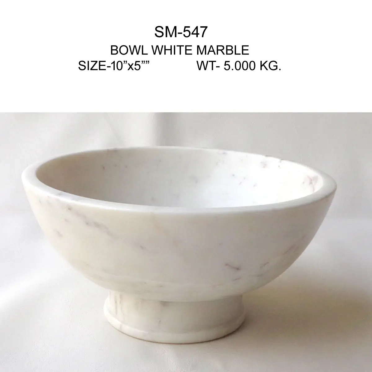 WHITE MARBLE BOWL STYLE-5